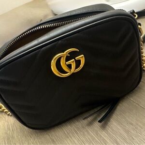 Gucci Black Quilted Crossbody Bag